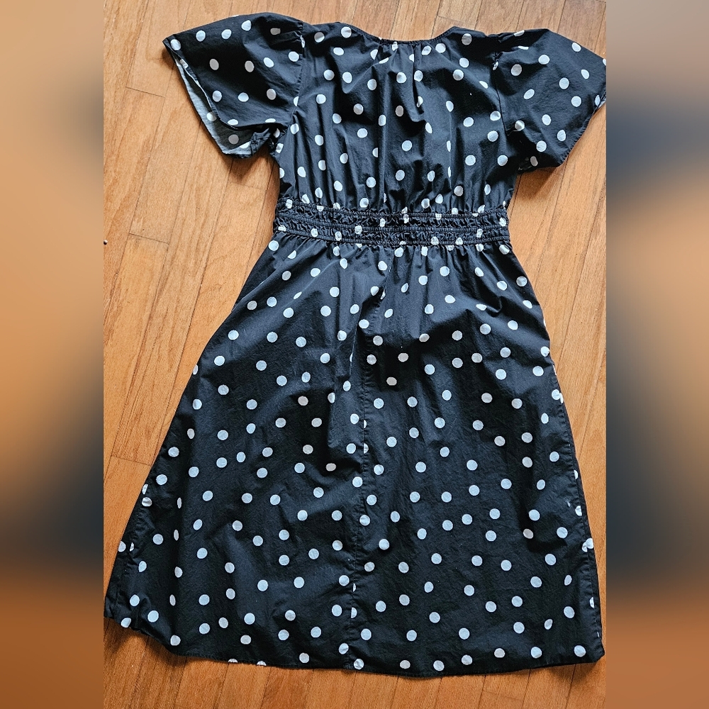 A new Day Polka Dot Womens Dress - Black and White
